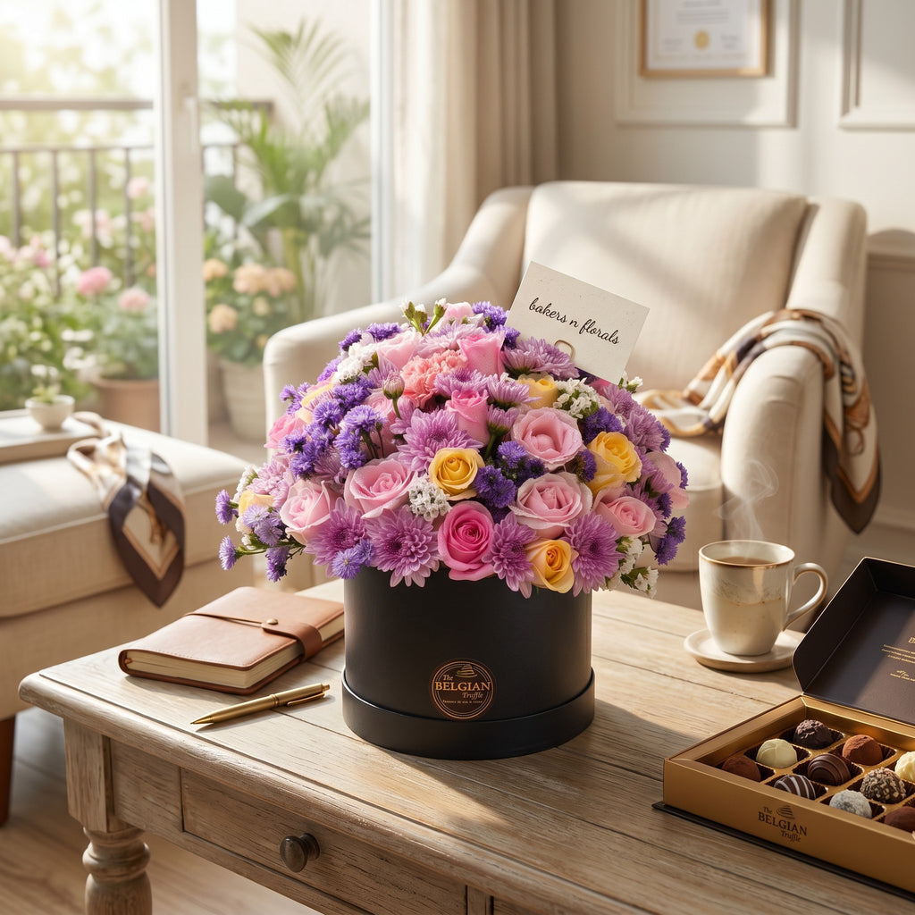 Luxury Mixed Flower Box Arrangement