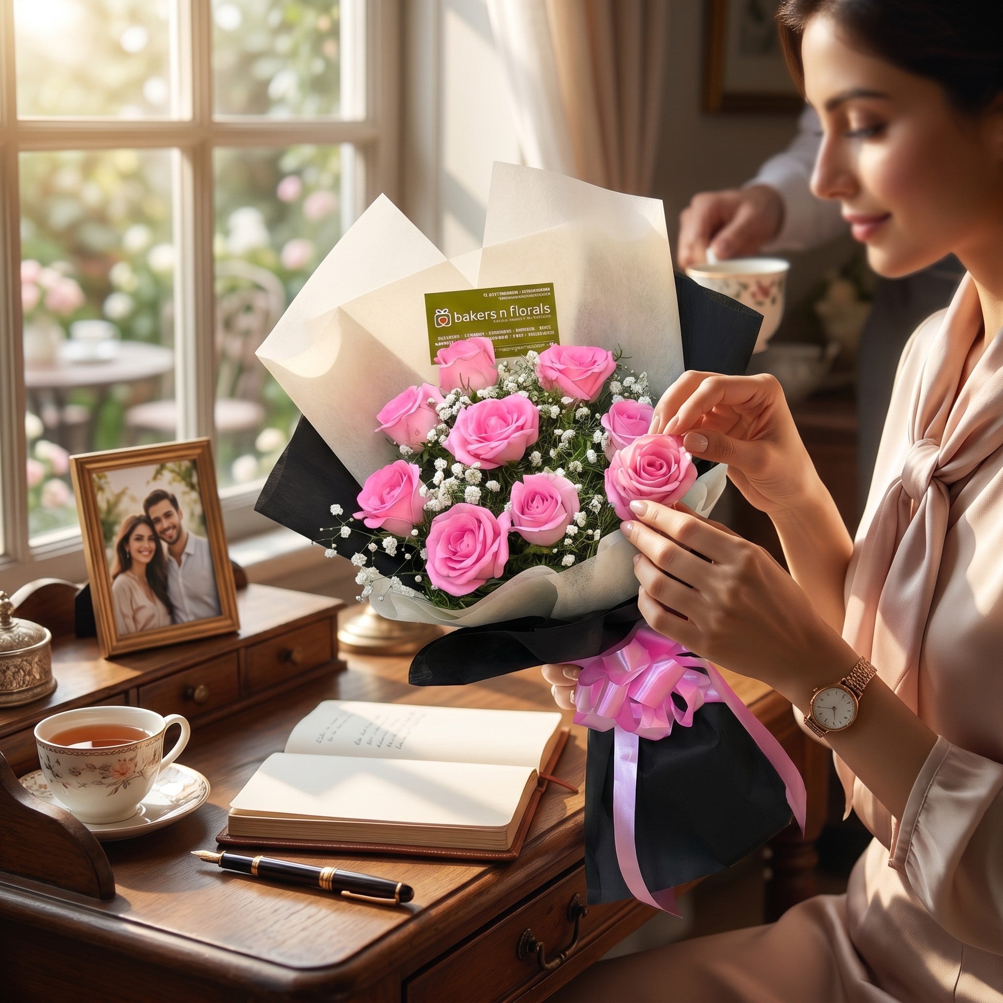 Pink Bliss -Fresh Pink Rose Bouquet