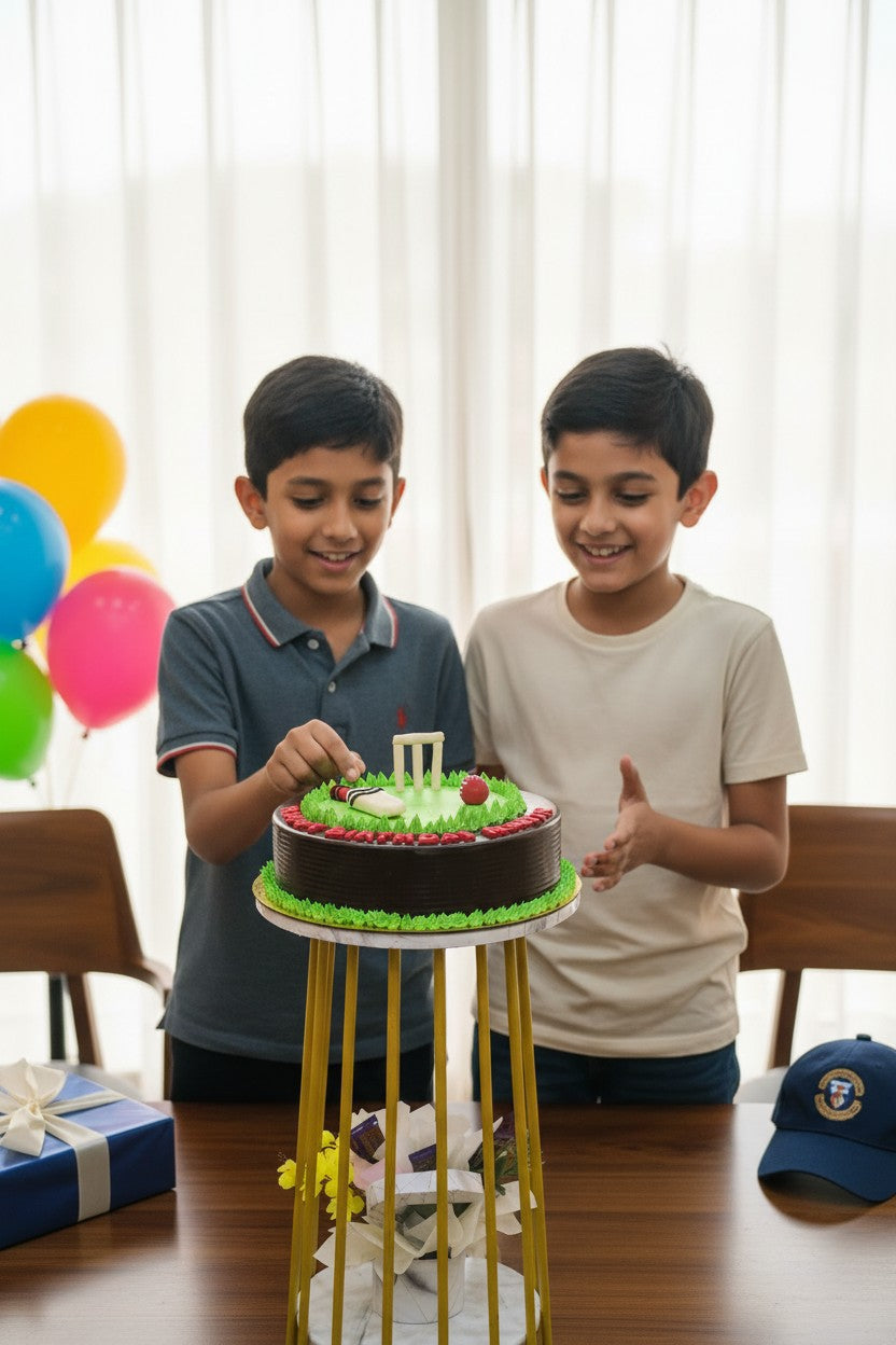 Cricket Theme Cake