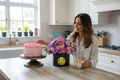 Blooms & Bites – Chocolate Cake & Flower Box Combo