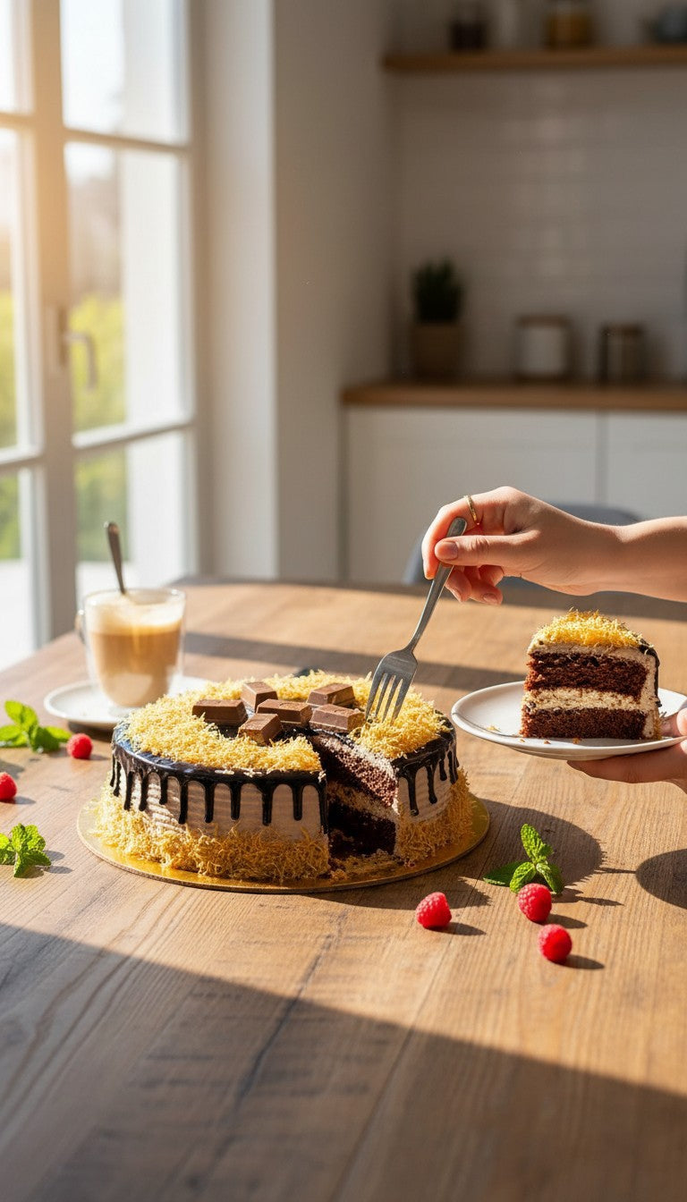 Kunafa KitKat Cake