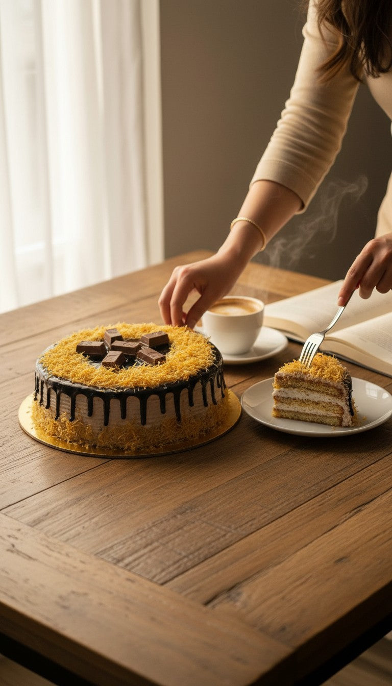 Kunafa KitKat Cake