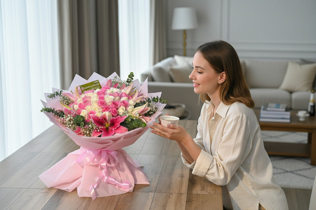 Blush & Bloom Premium Bouquet