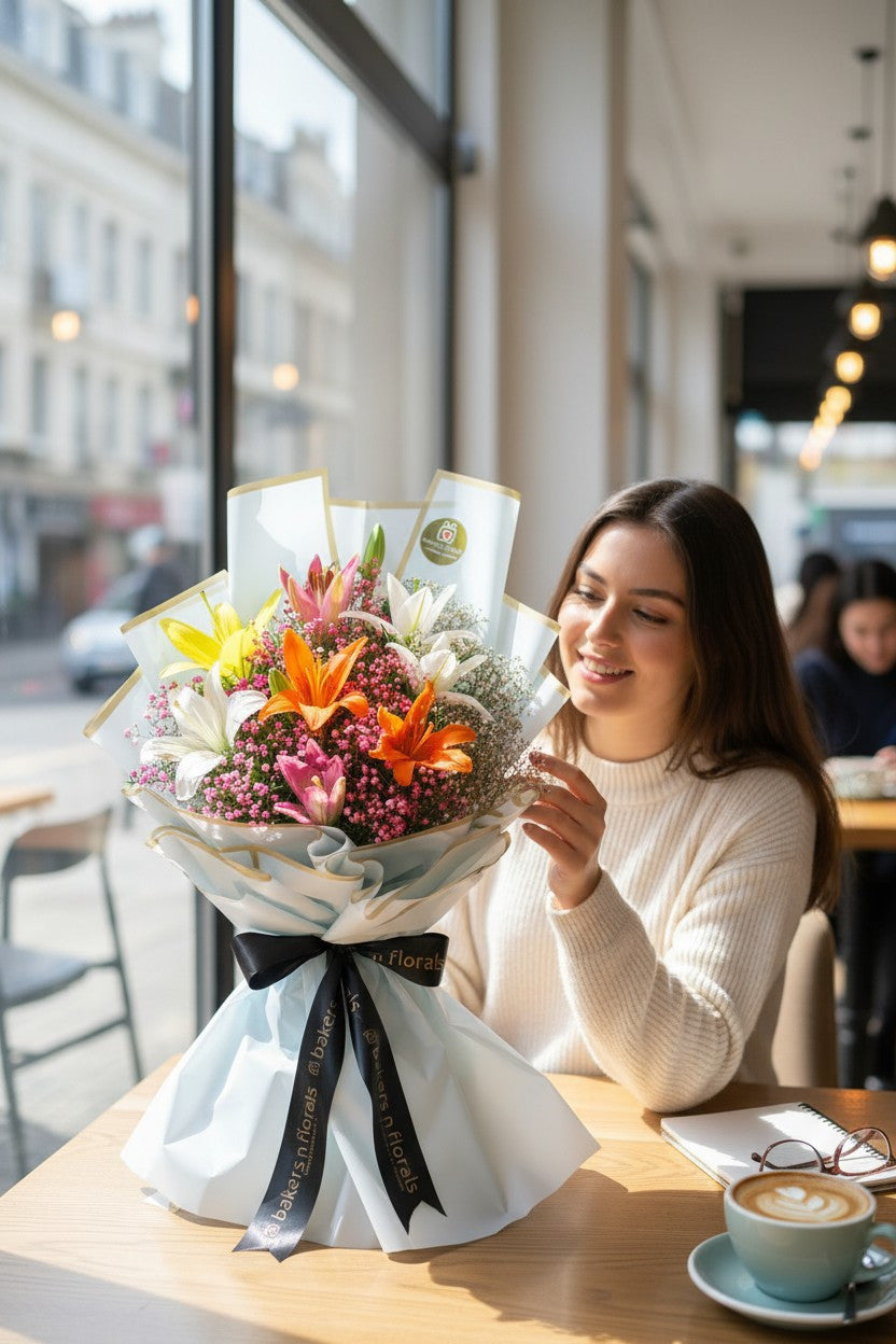 Luxe Mixed Lilies Bouquet