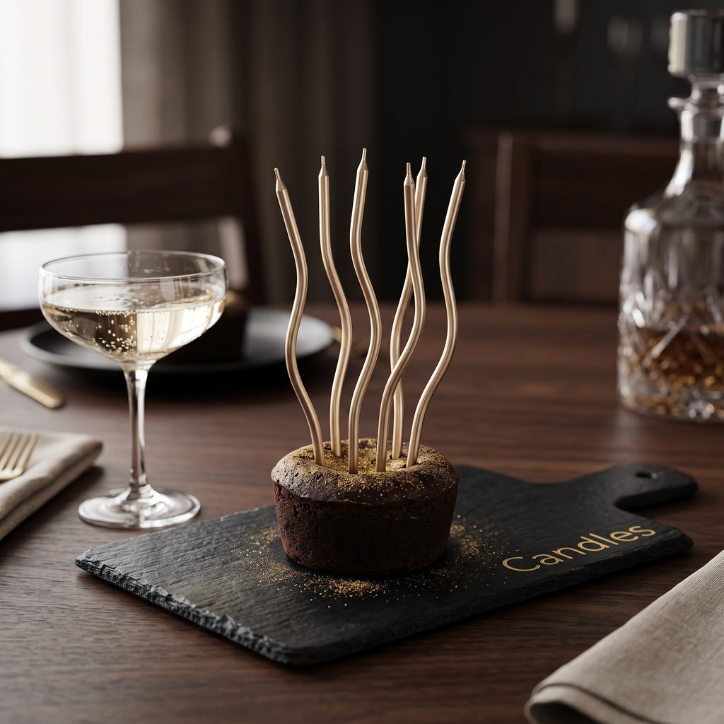 Silver Spiral Cake Candles Pack