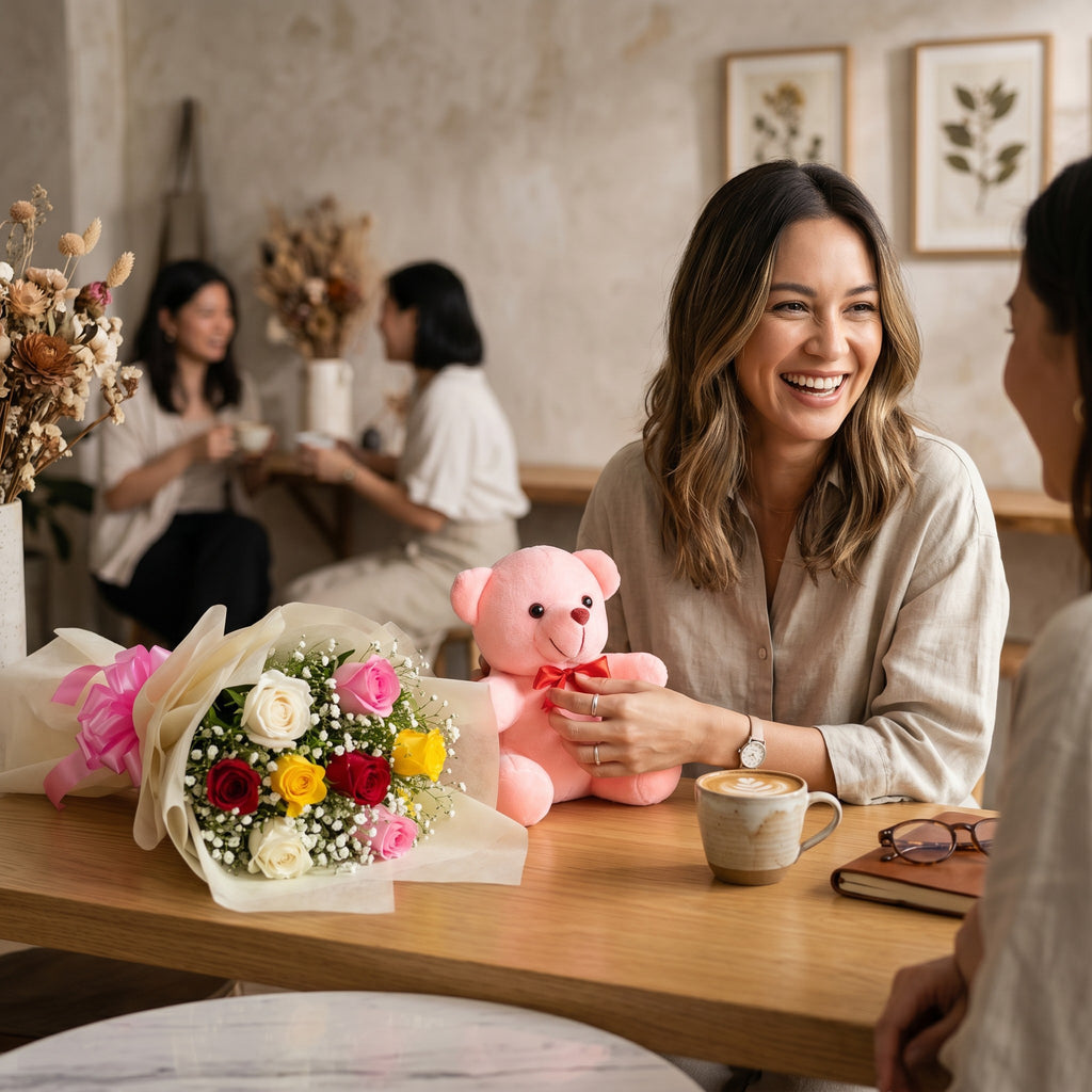 Roses & Teddy Love Combo