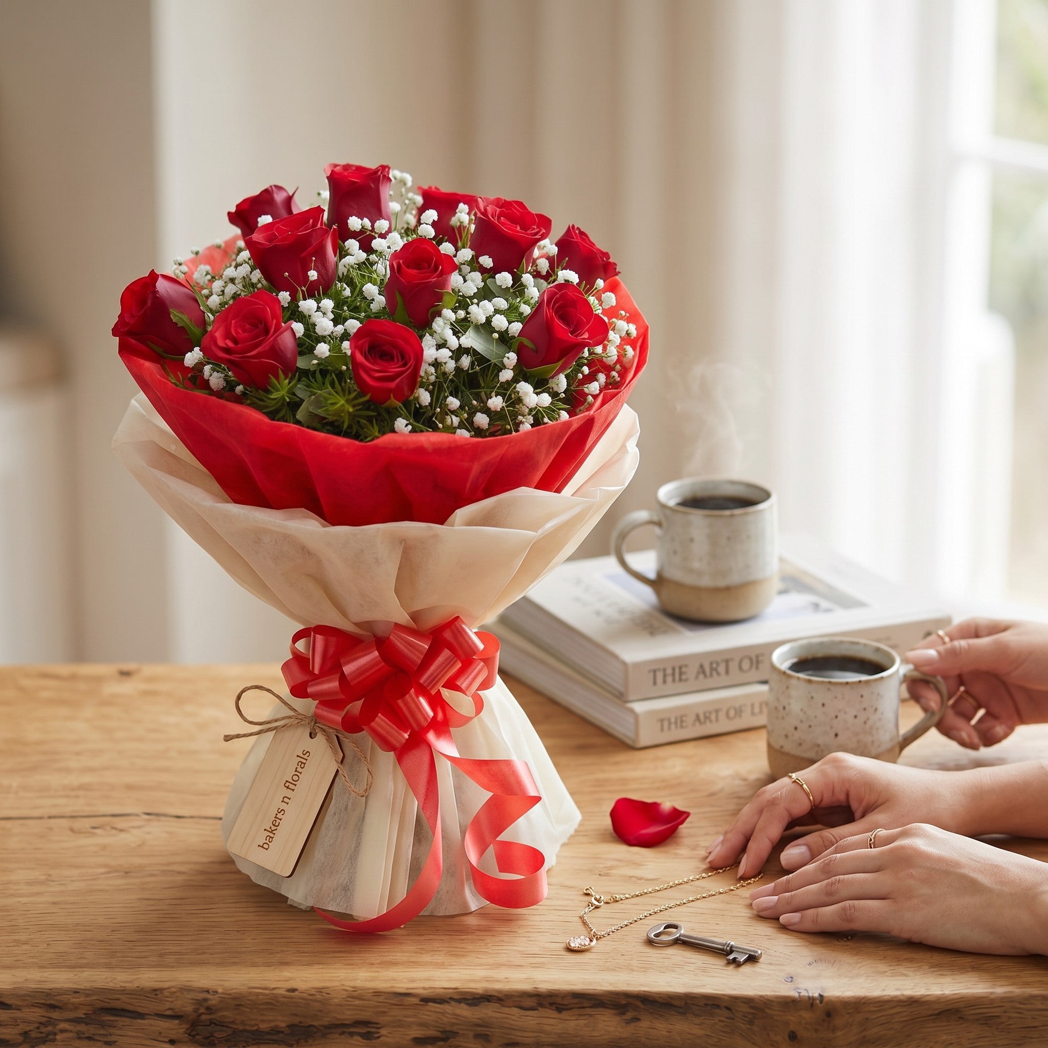 Classic Romance - 10 Red Roses Bouquet