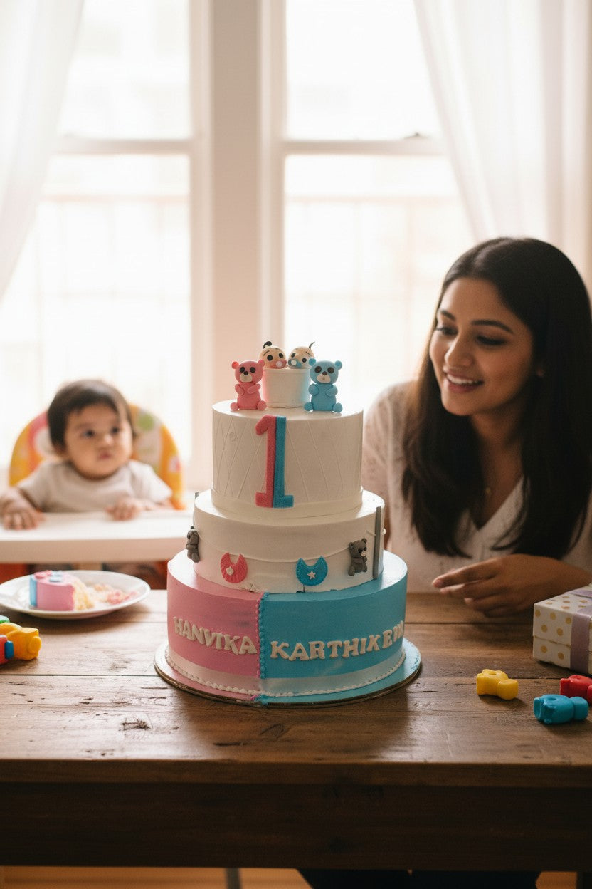 Twins Birthday Cake – Double the Joy, Double the Sweetness 🎂🎂
