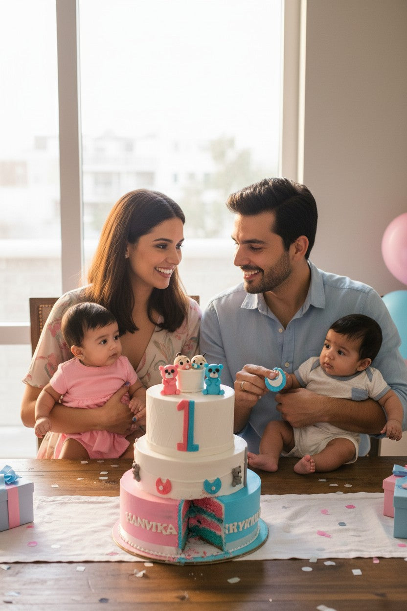 Twins Birthday Cake – Double the Joy, Double the Sweetness 🎂🎂