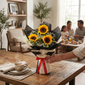 Golden Three Sunflowers Bouquet