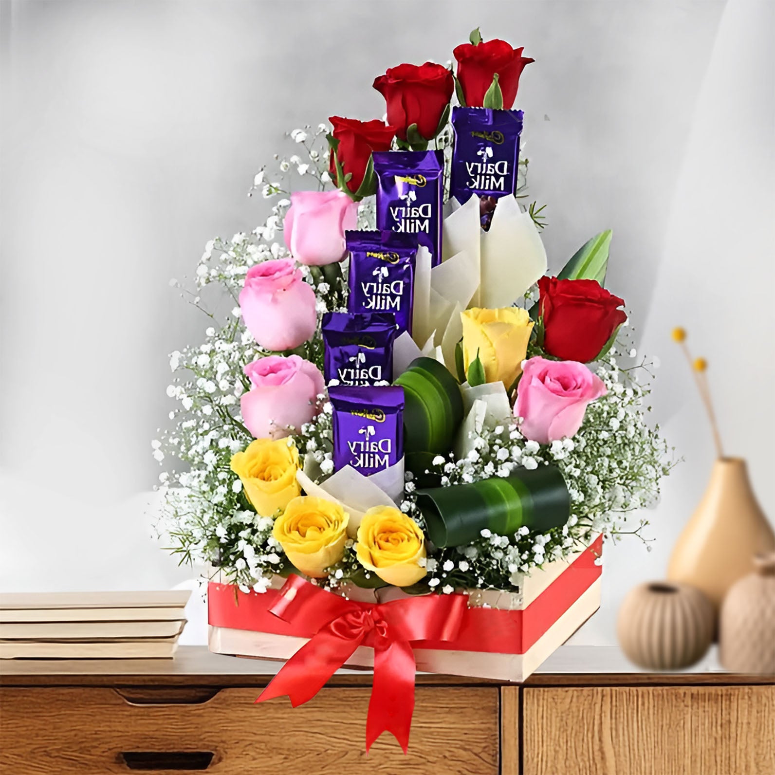 Sweet Romance Hamper - Roses & Chocolates